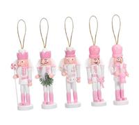 Mobestech 5pcs Xmas Nutcracker Hanging Decorations Set Delicate Nutcracker Soldier Ornaments for Christmas Tree and Party Reusable Holiday Pendants for Festive Home Decor