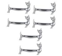 Mobestech 6 Pcs Alloy Chopsticks Holders Premium Metal Chopstick Rests for Household Tableware Stabilizing Dining Decor Silver