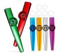 Mobestech 6 Pcs Metal Kazoo Instruments Kazoo for Adults Music Learning Rhythm Practice Musical for Boys