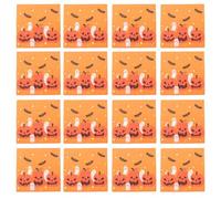 Mobestech 60pcs Halloween Pumpkin Napkins, Disposable Paper Napkins with Vivid Pumpkin and Bat Designs, Multi-Scene Use for Dinner and Halloween Party Table Decorations
