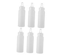 Mobestech 6pcs 250ml Livestock Milk Feeding Bottles with Soft Nipple, Animal Nursing Bottles for Lambs, Pigs, and Small Pets, White Milk Feeders for Mammal Feeding
