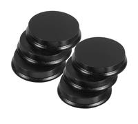 Mobestech 6pcs 6.5cm Black Circular Wooden Display Bases for Miniatures Stand, round Flat Model Pedestals for Craft Figures and Wargame Figurines