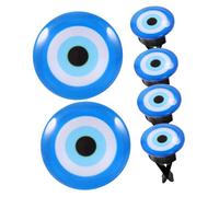 Mobestech 6pcs Car Vent Clips Air Freshener Evil Eye Design, Glass Material, Lightweight and Resistant to Deformation, Stylish Aroma Clip for Car Interior and Wardrobe Use