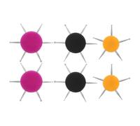 Mobestech 6pcs Drill Pen Tool for Clay Modeling Dot Drill Pen Black Yellow Purple Colors Dotting Tools for Nail Art and Ceramics DIY Projects