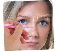 Mobestech 6pcs Eyebrow Marking Pens with Fine Point Tips for Precise Brow Positioning and Mapping Portable Marker Pen Kit White Pink Fluorescent Green for Professional Tattoo and Cosmetic