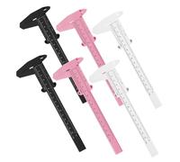Mobestech 6Pcs Eyebrow Measuring Rulers with Claw Clamp Design for Precise Brow Mapping Small Eyebrow Calipers with Scale Rulers for Beginner Makeup Salon and Home Use