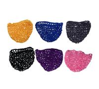 Mobestech 6pcs Female Sleeping Hairnet Mesh Crochet Hair Net Made of Cloth Easy to Carry and Keep Hair in Place Suitable for Nighttime Use Random Color