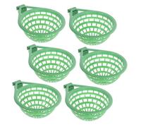 Mobestech 6pcs Green Plastic Bird Nesting Bowls for Pigeons Parakeets and Canaries Safe Cozy Hatching Dishes for Bird Breeding Incubation Bowls for Cage Nesting and Egg Care