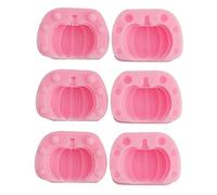 Mobestech 6Pcs Halloween Pumpkin Silicone Molds Non Stick Cake Decorating Baking Mold for DIY Candy Cupcake Soap Making Smooth Surface Material