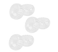 Mobestech 6Pcs Heat Resistant Double Layer Glass Tea Cup Set Transparent Pumpkin Stripe Design for Flower Tea Sake Spirits Multifunctional Mugs for Home Bar Restaurant Use