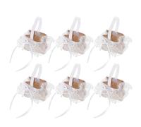 Mobestech 6Pcs Lace Wedding Treat Boxes Elegant Favor Storage for Sweets Chocolates and for Weddings Holidays and Celebrations