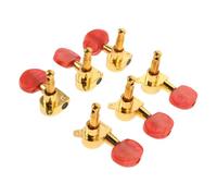 Mobestech 6pcs Locking Guitar Tuning Pegs Oval Knob Acoustic Folk Guitar Replacement Fully Enclosed String Machine Heads for Easy Installation and Reliable Performance