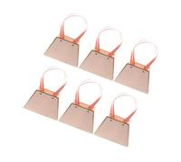 Mobestech 6pcs Pink Flower Bouquet Bags with Handles, Trapezoid Packaging Paper Bags for Florist Shop Supplies and Floral Arrangements, Decorative Handheld Flower Packaging Pouches