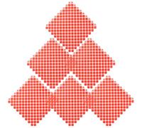 Mobestech 6pcs Plastic Floor Mats for Rabbit and Hamster Cage with Strong Air Permeability and High Strength, Suitable for Cage or Living Room Floor, Red Bunny Feet Mats for Small Pets
