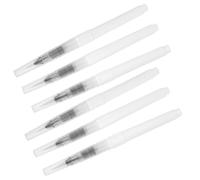 Mobestech 6pcs Refillable Watercolor Brush Pens with Nylon Bristles for Watercolor Painting and Sketching Portable Travel-friendly Water Brush with Built Reservoir Design for Artists and