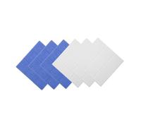 Mobestech 6pcs Self-Adhesive Felt Bulletin Board Tiles Blue White for Photo Display and Memo Organization Reusable Removable Wall Panels for Home Office Classroom Decoration