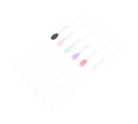 Mobestech 6pcs Silicone Lipstick Brush and Eyeshadow Makeup Brush with White Silicone and Abs Material, Easy to Carry and Precise Application, for Wallet or Pocket Use for Those Who Love