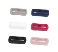 Mobestech 6Pcs Silicone Watch Band Keeper Loop Flexible Watch Strap Holder Rings for Smartwatch Bands with Smooth Surface Comfortable Fit in White Black Navy Blue Gray Wine Red Light Pink
