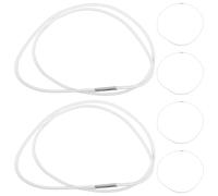 Mobestech 6pcs White Garbage Bag Bands 70cm for Large Trash Cans, Adjustable Rubber Bands for Household Trash Bags and Home Kitchen