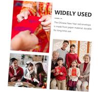 Mobestech 6Pcs Year Dragon Red Envelopes Sturdy Money Packets with Chinese Elements for Spring Festival Year Greetings Lucky Money Storage Pockets Bags