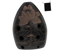 Mobestech 8 Hole Ocarina Music Instrument Pottery with Beautiful and Ethereal Sound Easy to Learn Music Black Brown Portable Ocarina Can Be Put in A Bag Random Color