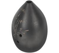 Mobestech 8-holes Black Clay Ocarina with Ergonomic Design, Easy to Play Musical Instrument for Learning and Professional Performance, Portable Classical Ocarina with Delicate Patterns