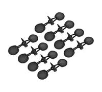 Mobestech 8 Pairs Black Sew-On Resin Horn Toggle Buttons with PU Leather Loops for Winter Coat Closure, Lightweight Outerwear Toggle Buttons for DIY Sewing and Jacket Repair