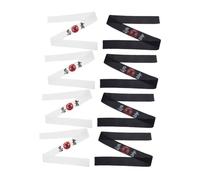 Mobestech 8 Pcs Japanese Ninja Print Headband Soft Costume Accessories for Karate Practice Parties Comfortable Versatile Design Stylish Bandana