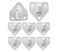 Mobestech 8 Pcs Wall Mount Fire Extinguisher Bracket Hook for Office Safety | Galvanised Iron Build, Simple Screw-on Install, Strong Support, Commercial Building Use, Silver Finish