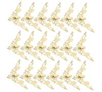 Mobestech 80pcs Vintage Hollow Metal Corner Guards Triangle Book Edge Protectors for Scrapbook Photo Album Packaging Decorative Covers for DIY Crafts and Home Decor