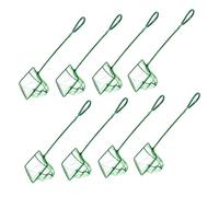 Mobestech 8pcs Aquarium Fish Nets Small Mesh Fine Square Fish Scooper Nets with Plastic Handle for Freshwater Tropical Tanks and Shrimp Safe Transfer