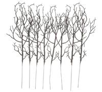 Mobestech 8pcs Black Plastic Antler Branches for DIY Craft Decoration Faux Twigs for Home Wedding and Event Decor for Arranging Artificial Flowers and Plants