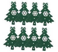 Mobestech 8pcs Felt Christmas Tree Cutlery Holders Soft Silverware Sleeves for Holiday Table Decorations Festive Utensil Pockets Suitable for Standard Forks and