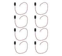 Mobestech 8pcs I-Type 9V Battery Snap Connector with Port, 300mm Wire Adapter Cable, Hard Plastic Buckle Clip for Pickup Battery Box Use in Guitar and Electronic Devices