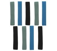 Mobestech 9Pcs Bento Box Elastic Straps 25X300Mm - Replacement Lunch Box Securing Bands with Blue, Black, Green Elastic Bands for Office, School, Picnic, Camping Use