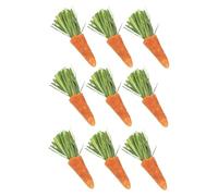 Mobestech 9pcs Small Animals Chew Carrots Rabbit Hamster Carrot Teething Stick for Guinea Pig Toys Puppy Teething Sticks