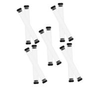 Mobestech Acrylic Pen Holder Tube, Single Pen Display Case, Black Top, 151×21mm, 10pcs for Office and School Storage