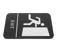 Mobestech Ada Braille Exit Sign - Disability Accessible Unisex Restroom Door Sticker - Self-adhesive Black Bathroom Label for Office, Business, and Public Facilities