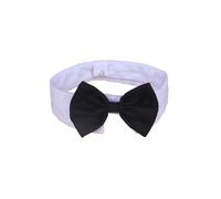 Mobestech Adjustable Black White Pet Bowtie Collar for Dogs and Cats Puppy Bow Tie Stylish Pet Tie to Enhance Appearance and Comfort