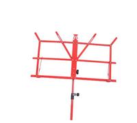 Mobestech Adjustable Folding Music Sheet Tripod Stand Metal Holder with Non-slip Rubber Feet Lightweight Red for Guitar Accessories and Portable Use