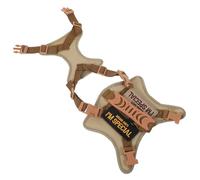 Mobestech Adjustable Tactical Cat Harness and Leash for Outdoor Walking Escape Padded Vest with Suitable for Cats and Small Dogs Khaki Color with Embroidered Patches