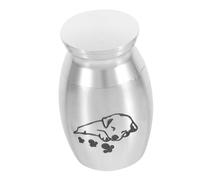 Mobestech Alloy Pet Urn Small Ashes Container Cremation Casket for Dog Cat Memorial Keepsake Sturdy Smooth Surface Easy to Clean