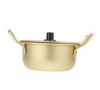 Mobestech Aluminum Korean Ramen Noodle Pot with Lid Double Handle Cooking Pot for Instant Noodles Soup Multi Functional Heat Resistant