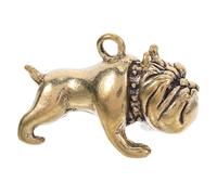 Mobestech Antique Brass Bulldog Keychain Charm Vintage Hanging Pendant for Bags and Keys Unique DIY Accessory Novelty Bulldog Gifts for Men and Women