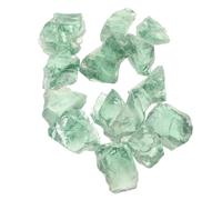 Mobestech Aquarium Landscaping Decorative Glass Rocks 3-5cm Ice Green Crystal Stones 2lb Pack for Fish Tank and Potted Plant Outdoor Garden Decoration