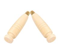 Mobestech Awl Handle Set 2pcs Solid Wood with Metal Screw Interface for Versatile Leather Crafting and Shoe Repair DIY Enthusiasts