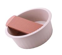 Mobestech Baby Face Wash Basin and Washing up Basin Set in Pink, Large Size, Thickened Pp Material with Built-in Washboard, Suitable for Camping and Baby Foot Washing