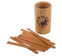 Mobestech Bamboo Fortune Telling Sticks Kit Portable I Ching Divination Bucket for Feng Shui Learning Cultural Enrichment Lightweight Traditional Chinese Divination Tool