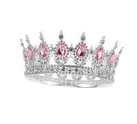 Mobestech Baroque Bridal Tiara Crown with Water Drop Rhinestones Crystal Wedding Headband for Bride Elegant Alloy Hair Accessory for Masquerade Birthday and Royal Party Glamour