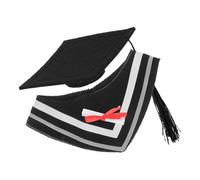 Mobestech Bear Doll Graduation Costume Set Soft Polyester Gown Hat Collar with Certificate for Bachelor Master Doctoral Keepsake Collectible